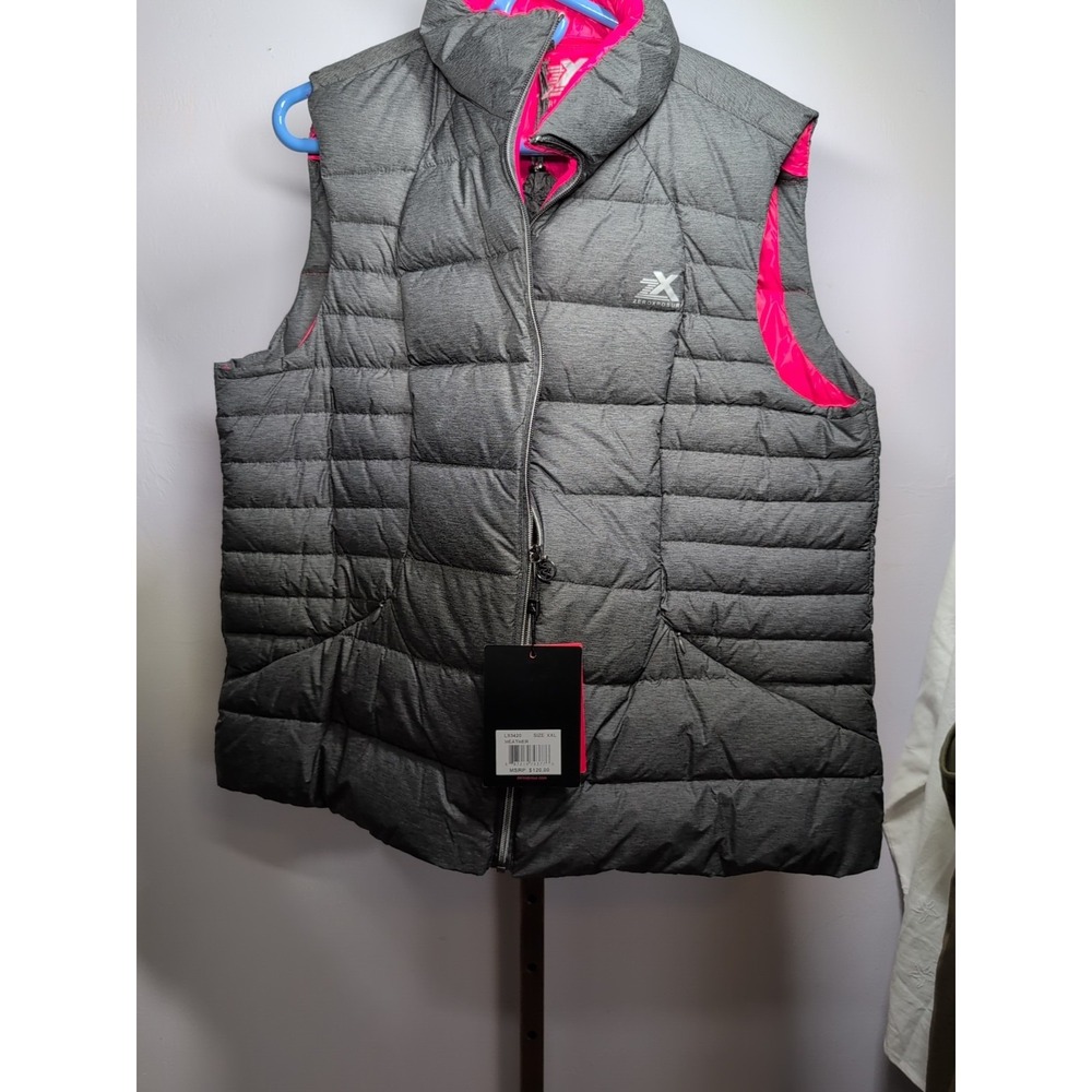 Zeroxposur Women's Thermo cloud Quilted Lightweight Gray Color Vest . Size XXL